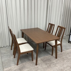 KE-11【新入荷　アウトレット品】オーク材　ダイニング5点セッ...