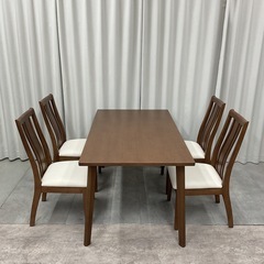 KE-11【新入荷　アウトレット品】オーク材　ダイニング5点セット　ブラウンの画像