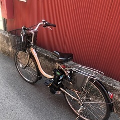 【京都】京の楽チャリ　電動アシスト自転車　ヤマハ　24インチ　ゴールド色の画像