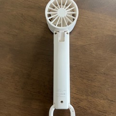 【中古】【美品】ハンディファン 冷却プレートあり 充電式 カラビナ ホワイトの画像