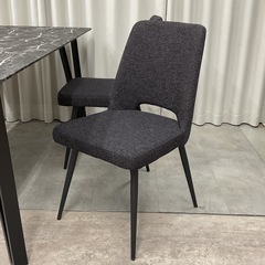 KE-14【新入荷　アウトレット品】ブラックストーン調　ダイニング5点セット　黒×グレーの画像