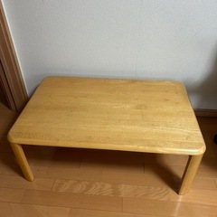 折りたたみローテーブル（天然木ラバーウッド）