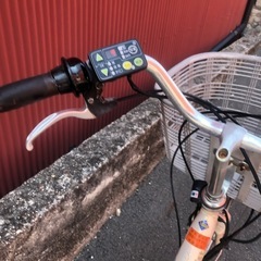 【京都】京の楽チャリ　電動アシスト自転車　24インチ　ブリヂストン　クリーム色の画像