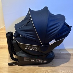 エールベベ クルット5i グランス ネイビー 美品 チャイルドシートの画像