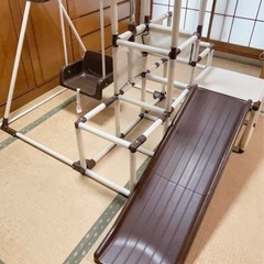 [美品]折りたたみOK 室内遊具 滑り台 ブランコ ジャングルジム プレミアム 大型遊具 室内ジム ノナカワールドの画像