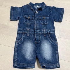 【美品‼️】大きめ80 ジーンズロンパース