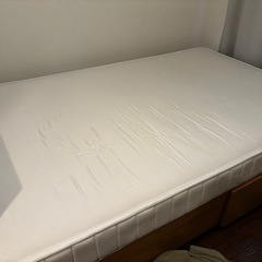 【無印良品】収納ベッド&超高密度コイルスプリングマットレス (セミダブル)の画像