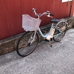 【京都】京の楽チャリ　電動アシスト自転車　26インチ　水色の画像