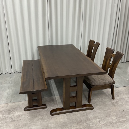 KD-64【新入荷 リサイクル品】ダイニング3点セット 白系