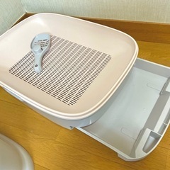 美品　ニャンとも清潔トイレ　ドーム　ペット　
トイレ　の画像