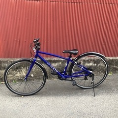 【京都】京の楽チャリ　ブリヂストン　シャライン　青色　26インチ