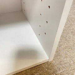 ニトリ　カラボ　白　収納ボックス付きの画像