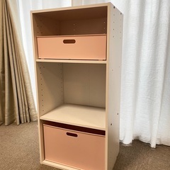 ニトリ　カラボ　白　収納ボックス付きの画像