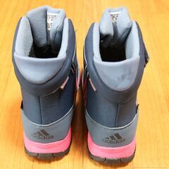 夏休み値下げ★美品★adidas アディダス★レインブーツ（スノーシューズ） 22cm ネイビー×ピンク★女の子★靴 防寒 雪 雨 スノーブーツ★の画像