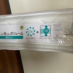 ニトリ　セミダブル　カバーが洗えるボリューム敷ふとんの画像