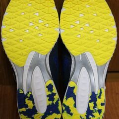夏休み値下げ★新品 未使用 タグ付き★adidas アディダス★ランニングシューズ ADIZERO 23cm ネイビー×イエロー★靴 アディゼロ★の画像