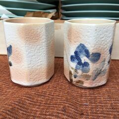 【昭和レトロ】未使用品 5客 お湯のみ 茶器 和食器 ヴィンテージ？の画像