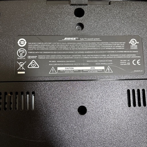 BOSE スピーカー　テレビ用　Solo TV sound system