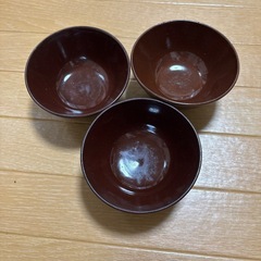 茶色のお椀　3個セット