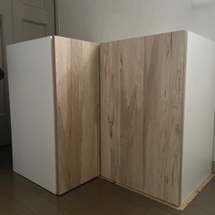 0円　未使用品　キッチン吊り戸棚　L字型