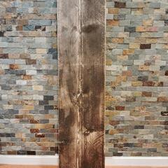 【棚板C】ウォールナット色　天然木　古木加工　ハンドメイド　男前の画像