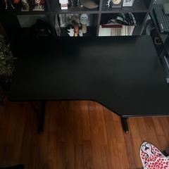 美品！シンプルな黒デスク 幅90cm【即受け渡し可】