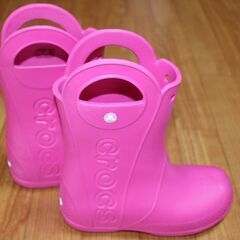 ★美品★crocs クロックス★長靴 レインブーツ ハンドル イ...