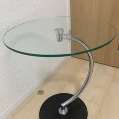 ガラストップサイドテーブル　ユーズド品