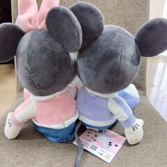 ミッキー＆ミニー ちょっもっさ デココレ ペアぬいぐるみの画像