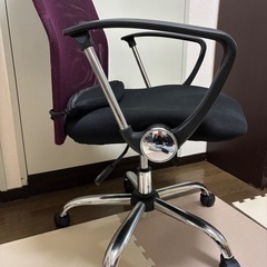 1,000円❗️オフィスチェア デスクチェア 事務椅子 椅子 チェア パソコンチェア PC パープルの画像