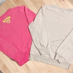 130cm　スウェット　2点まとめ売り　キッズ　女の子　ガールズの画像