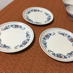ギフト【昭和レトロ】未使用品 3客 HYAKUSENKAI カップ＆ソーサー 百選会 コーヒー/ティーカップ 茶器 洋食器 ヴィンテージの画像