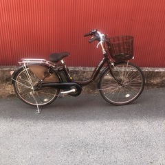 【京都】京の楽チャリ　電動アシスト自転車　24インチ　茶色の画像