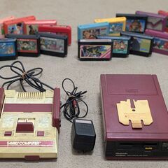 初代ファミコン 本体(HVC-001) + ディスクシステム +...