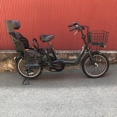 【京都】京の楽チャリ　電動アシスト自転車　パナソニック　子ども乗せタイプ　カーキ色の画像