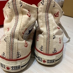 ◆コンバース◆オールスターズ　25.5cm マリン　イカリ　オフ白　ハイカットスニーカー CONVERSE トリコロール カラーの画像