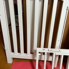 KATOJI カトージ　ベビーベッド 木製 ホワイト 寝具　ベビー用品の画像