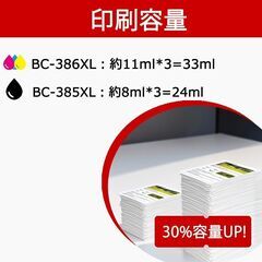 【新品・未使用】BC-385XL キャノン インク 385 TS6730 TS6630 補充用インク BC-385 BC385 ワンタッチ詰め替えインク 黒 3回分 増量 説明書付 工具付きの画像