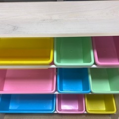 おもちゃ収納ラック　おもちゃ箱　子供部屋インテリア　本棚　引き取り限定の画像