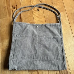 AZUL by moussy コーデュロイ　グレー　 トートバッグ