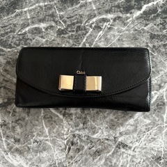 美品クロエ ⭐️希少長財布 財布 リボン レザー
