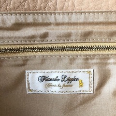 【中古品】franche lippee フランシュリッペ スカラップ トートバッグ ベージュ 牛革  カバンの画像