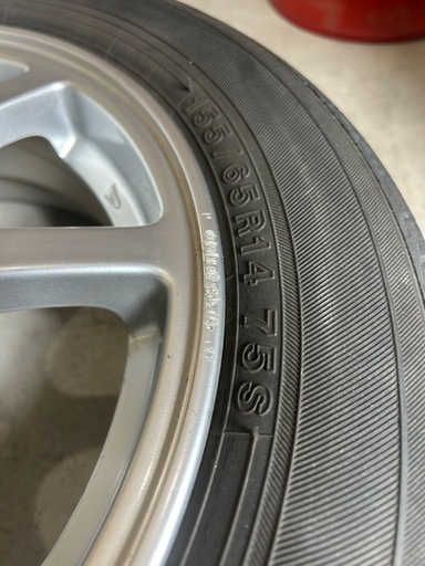 ダイハツ 純正 アルミホイール 4.5J 14インチ+45 PCD100-4穴 155/65R14 トヨタキャップ 4本