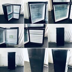 ID:rg220565 ユーイング U-ING 冷蔵庫 一人暮らし 中古 2017年製 2ドア 110L レッド ファン式 右開き UR-FG110J(R)  【リユース品：状態C】【送料無料】【設置費用無料】の画像