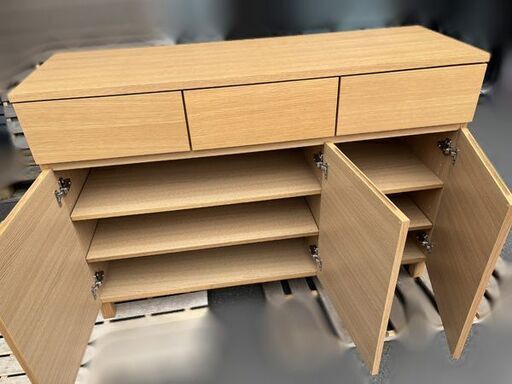 自社配送は札幌市内限定】無印良品 オーク材 サイドボード 木製