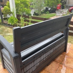収納付屋外用ベンチの画像