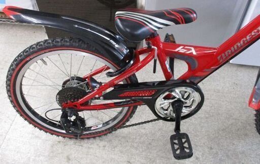20インチ 自転車 BRIDGESTONE EX 赤色 男の子用 子供用 6段変速