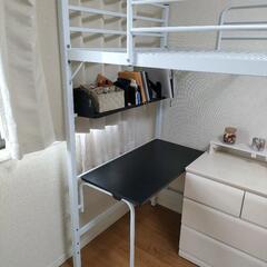 ハイタイプ　ロフトベット　机　棚付きの画像