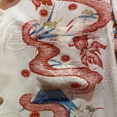 西八シルク　アロハシャツ　金魚の画像