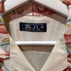 西八シルク　アロハシャツ　金魚の画像